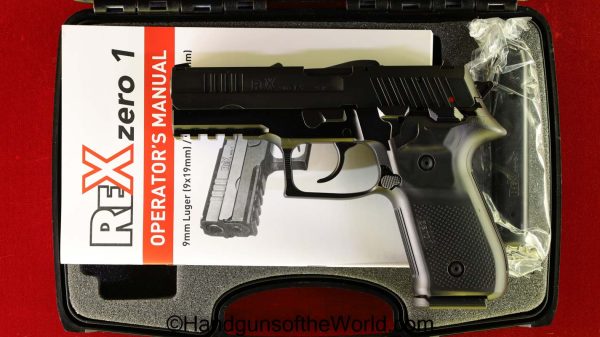 9mm, Arex, boxed, Handgun, LNIB, Pistol, Rex Zero 1s, with Box