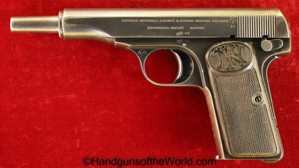 .32, 1910, 1931, 7.65, Belgian, Belgium, Browning, C&R, Czech, Czechoslovakia, Dated, Extended Barrel, FN, Handgun, Pistol, Proofed