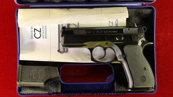 75, 9mm, Cased, CZ-75, Handgun, P-01, P01, Pistol, with case