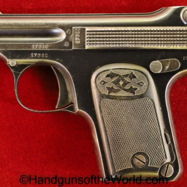 .25, 1909, 6.35, Belgian, Belgium, C&R, Clement, Handgun, holster, Pistol, Pocket