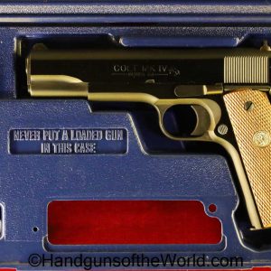 .45acp, America, American, Built, C&R, Cased, Colt, Government, Government Model, Handgun, in case, mark 4, mark IV, mint, Mk 4, Mk IV, Pistol, Series 80, usa