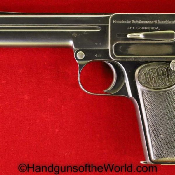 9mm, C&R, Dreyse 1910, German, Germany, Pistol. Handgun, rare