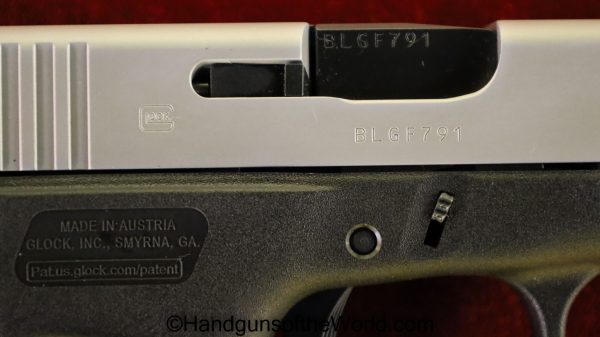 48, 9mm, Black and Nickel, G48, glock, Handgun, Model 48, Pistol