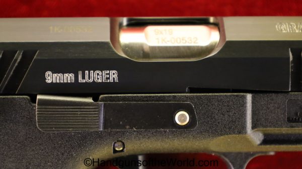 9mm, Cased, Grand Power, Handgun, K100, lnic, Pistol, with case
