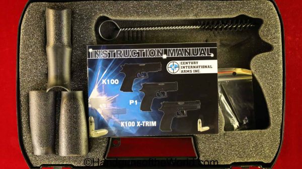 9mm, Cased, Grand Power, Handgun, K100, lnic, Pistol, with case