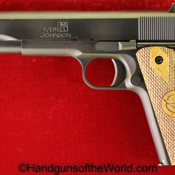 1911, 1911A1, 9mm, Cased, excellent, Handgun, Iver Johnson, Pistol, with case
