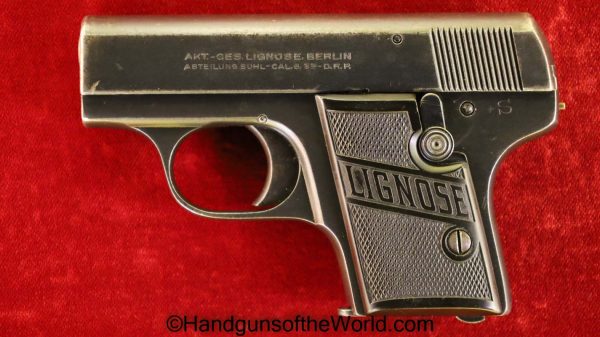 .25, 6.35, C&R, German, Germany, Handgun, Lignose, Model 2, Model II, Pistol, Pocket