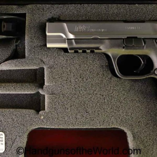 9mm, America, American, black, Cased, Handgun, LNIB, lnic, M&P, Pistol, pro 9 series, S&W, Smith & Wesson, Smith and Wesson, stainless, usa, with case