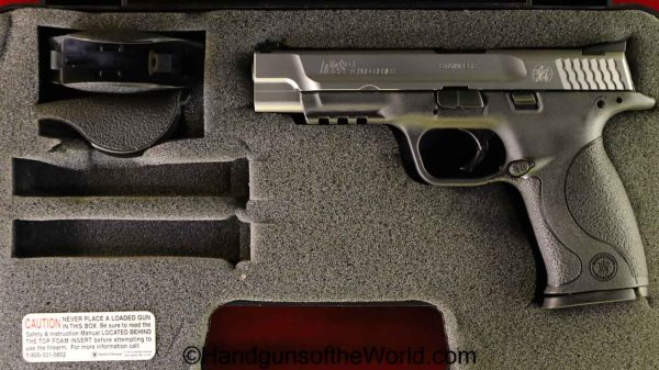 9mm, America, American, black, Cased, Handgun, LNIB, lnic, M&P, Pistol, pro 9 series, S&W, Smith & Wesson, Smith and Wesson, stainless, usa, with case