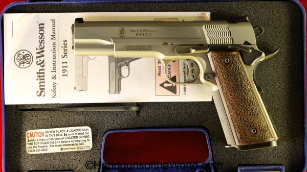 1911, 1911A1, 9mm, America, American, Cased, Handgun, Pistol, pro series, S&W, Smith & Wesson, Smith and Wesson, SW 1911, usa, with case