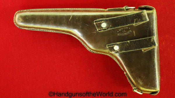 Luger, Swiss, 1906, Holster, Dated, 1914, Brown, leather, M.Hunziker, 14, Bern, Original, Collectible, Switzerland, Handgun, Pistol, Hand gun