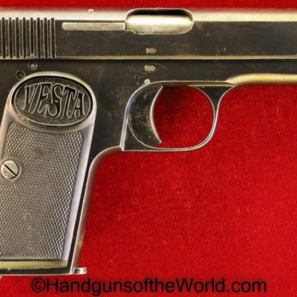Vesta, 1912, 7.65, German, Germany, Crown U, C/U, Proofed, PH.R., PHR, Spain, Spanish, Handgun, C&R, Pistol, .32, Police