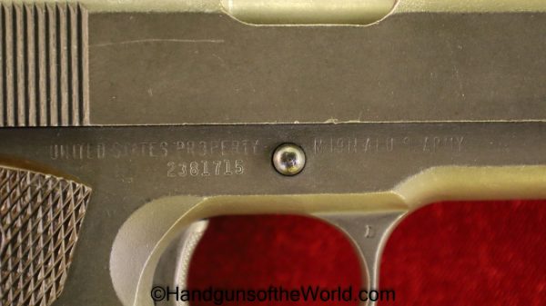 Colt, 1911, 1911A1, Remington Rand, .45acp, Boxed, with Box, Provenance, Handgun, Pistol, C&R, USA, America, American, 1945, Rearsenal