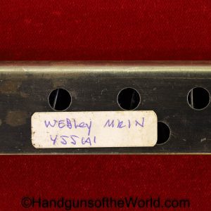 Webley, Mark I, Mark 1, Automatic, .455, Magazine, Mag, Clip, Original, Handgun, Pistol, English, England, British, Britain, UK, United Kingdom, Mk1, MkI