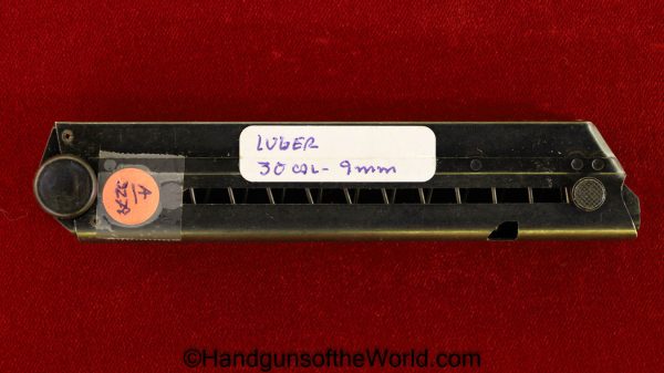 Luger, 9mm, 30, caliber, Magazine, Clip, Newer, Repro, Reproduction, .30, 7.65, 7.65mm, Para, Parabellum, Handgun, Hand gun, Pistol