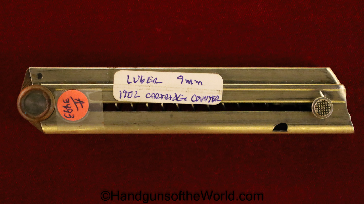 Luger, Magazine, Mag, Clip, 9mm, Wood Base, 1902, Cartridge Counter, Conversion, Handgun, Pistol
