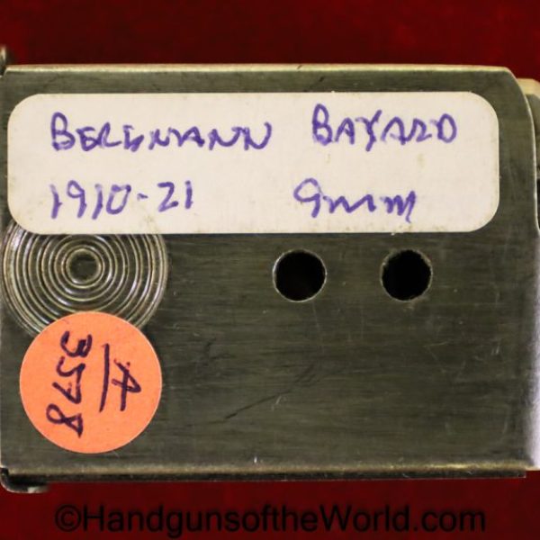 Bergmann Bayard, 1910, 1910/21, 9mm, Magazine, Clip, Mag, Original, Collectible, 1910-21, Bayard, Bergmann, Pieper, Handgun, Hand gun, Pistol