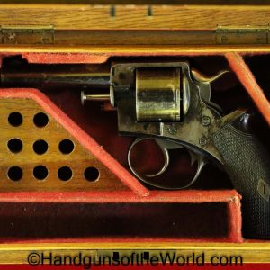 Webley, Solid Frame, .38, Revolver, Handgun, Antique, Retailer Marked, Retailer, Melbourne, Cased, with Case, Australia, UK, United Kingdom, British, Britain