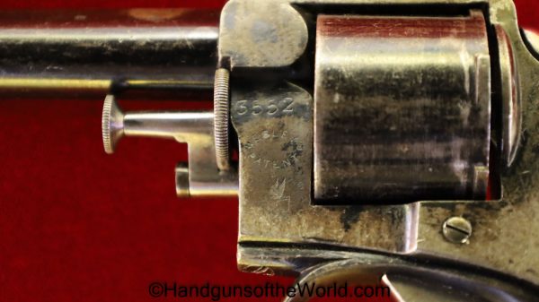Webley, Solid Frame, .38, Revolver, Handgun, Antique, Retailer Marked, Retailer, Melbourne, Cased, with Case, Australia, UK, United Kingdom, British, Britain