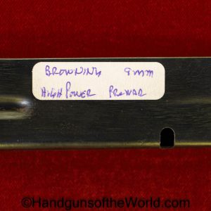 Browning, FN, High Power, Hi Power, Hi-Power, Pre-War, Pre War, Magazine, Mag, Clip, Original, Belgian, Belgium, Commercial, 9mm, Split Tail