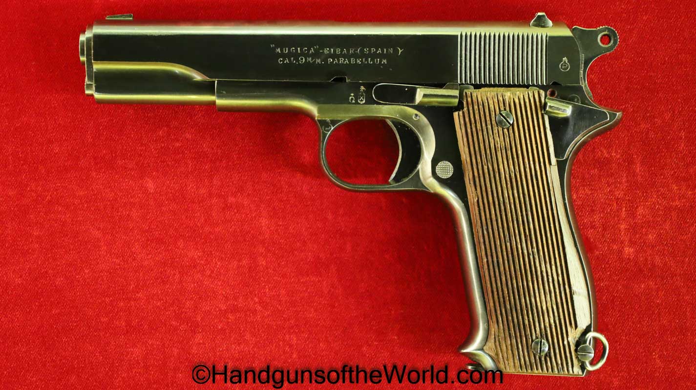 Mugica, Model XI, XI, 9mm, Llama, Especial, Handgun, Pistol, C&R, 1946, 1911, 1911A1, Spain, Spanish, Retailer Marked, Retailer