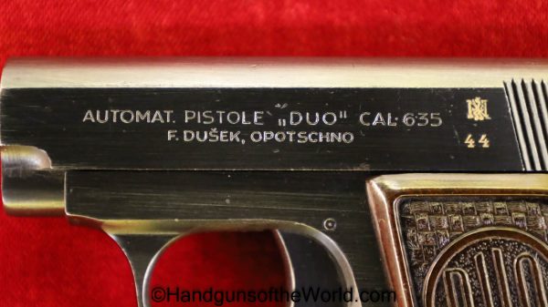 CZ, Duo, 6.35, .25, Czech, Czechoslovakia, German, Germany, WWII, WW2, 1944, Full Rig, Handgun, Pistol, C&R, with Holster, Holster, Original, Vest Pocket