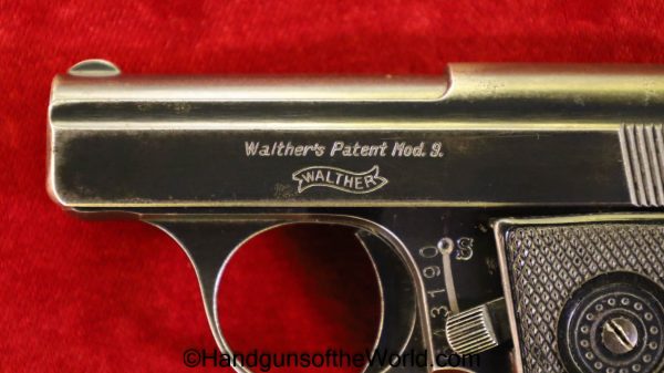 Walther, Model 9, 9, 6.35, .25, .25acp, 6.35mm, Full Rig, Type II, Type 2, II, 2, Handgun, Pistol, C&R, Vest Pocket, German, Germany, Holster, with Holster