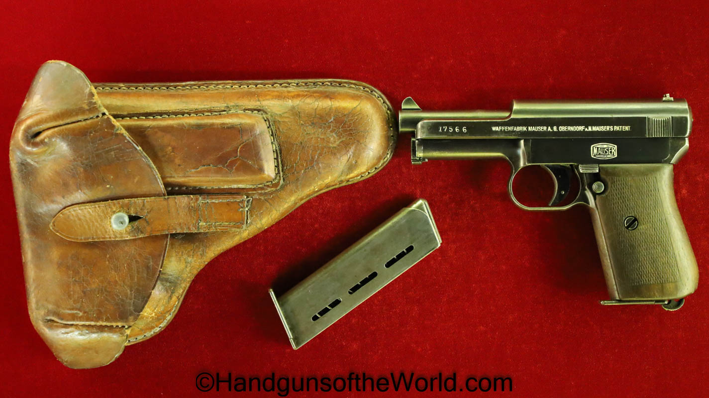 Mauser, 1914, 7.65, 7.65mm, .32, .32acp, German, Germany, WW1, WWI, Handgun, Pistol, C&R, Pocket, Proofed, Military, Full Rig, Holster, with Holster,