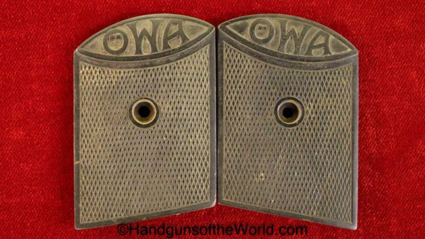 OWA, Vest Pocket, Grips, VP, Original, black, bakelite, synthetic, Handgun, Pistol, Austria, Austrian, Hand gun