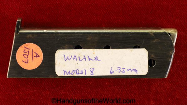 Walther, Model 8, 6.35mm, Magazine, Clip, Mag, Original, Collectible, Model, VIII, German, Germany, Handgun, Pistol, 6.35, 25, .25, acp, auto, Banner