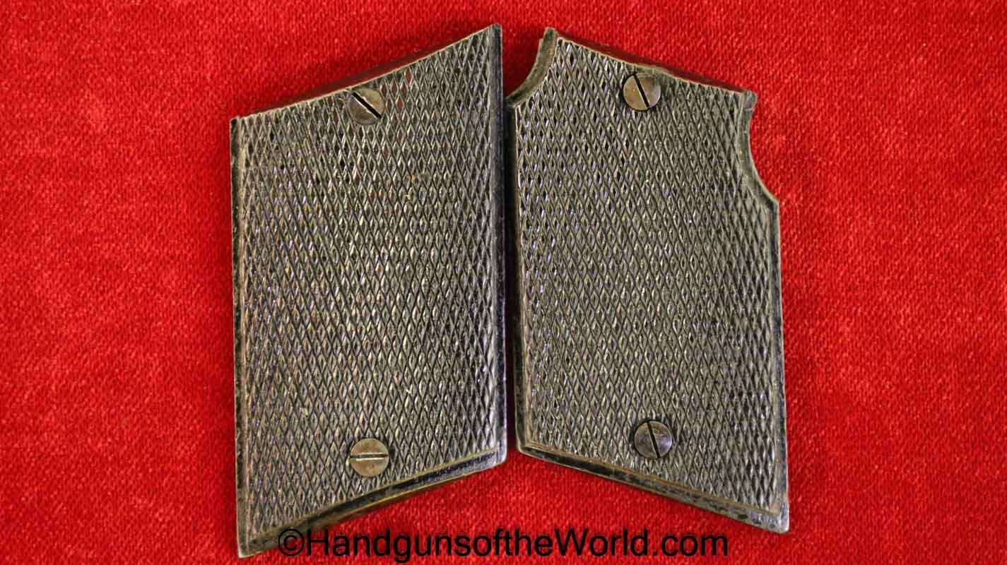 Steyr, 1909, 6.35mm, Grips, Grip, Original, Wood, Pistol, Handgun, Hand gun, 6.35, .25, 25, .25acp, .25 acp, .25 auto, Austria, Austrian, VP, Vest Pocket