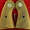 Colt, New Service, Revolver, Grips, Grip, Wood, Wooden, Checkered, Original, Hand gun, Handgun, USA, American, America, Late, with Medallions, Medallions