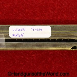 Luger, 9mm, Mag, Magazine, Clip, Aluminum Base, Unnumbered, Aluminum, Handgun, Pistol, Original, Hand gun, Nickel, P08, P.08, P 08, P-08, German, Germany