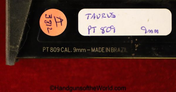 Taurus, PT 809, 9mm, Mag, Magazine, Clip, PT809, PT-809, Handgun, Pistol, Hand gun, Original, Brazil Brazilian