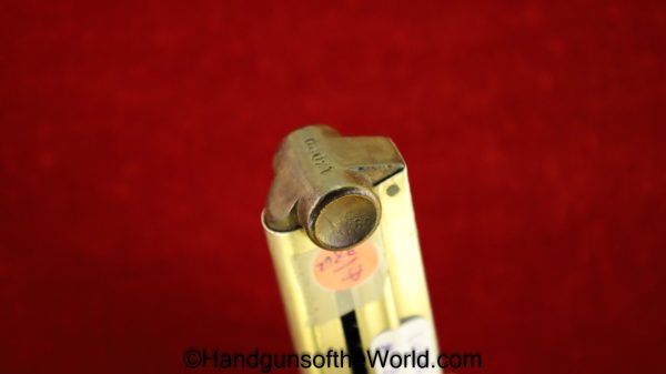 Luger, 9mm, Mag, Magazine, Clip, Wood Base, #13080, 13080, Wood, Wooden, Handgun, Pistol, Original, Hand gun, Nickel