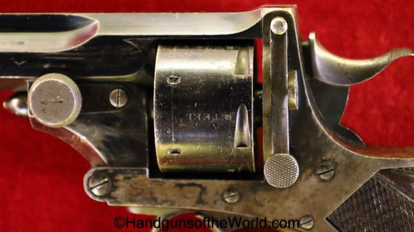 Webley, Pryse, .455, No.4, No4, No 4, Number 4, Handgun, Revolver, Antique, Collectible, Firearm, Retailer Marked, British, Britain, UK, England, English