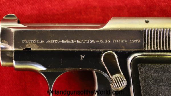 Beretta, 1919, Dated, 1935, 6.35, 6.35mm, .25, .25 acp, .25acp, .25 auto, Italy, Italian, Fascist, Handgun, Pistol, C&R, Collectible, Firearm Hand gun