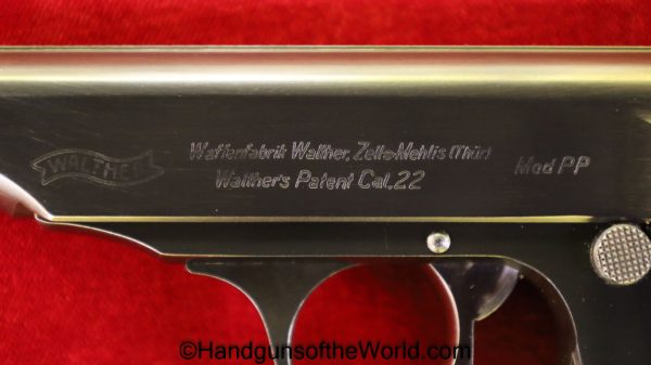 Walther, PP, .22lr, E/N, with Original Box, .22, Eagle N, Eagle/N, WWII, WW2, German, Germany, Nazi, Handgun, Pistol, C&R, Boxed, Collectible, Mint