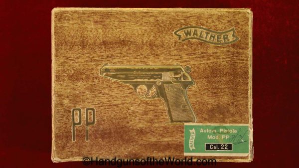 Walther, PP, .22lr, E/N, with Original Box, .22, Eagle N, Eagle/N, WWII, WW2, German, Germany, Nazi, Handgun, Pistol, C&R, Boxed, Collectible, Mint