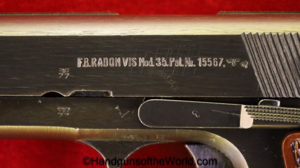Radom, VIS, P.35, P 35, P35, P-35, Type, 2, II, Nazi, 9mm, Brown grips, WWII, WW2, German, Germany, Handgun, Pistol, C&R, Collectible, Polish, Poland