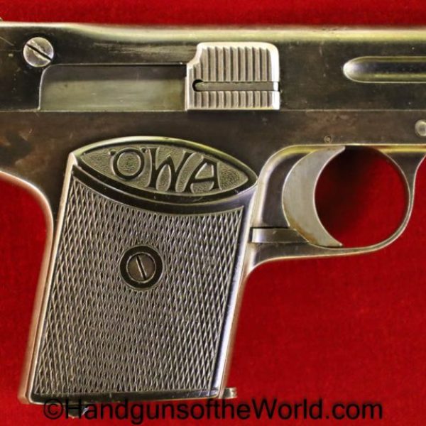 OWA, VP, 6.35mm, 6.35, .25, .25acp, .25 acp, .25 auto, Early Type, early, Austrian, 1922, Austria, Handgun, Pistol, C&R, Vest Pocket, Collectible, 