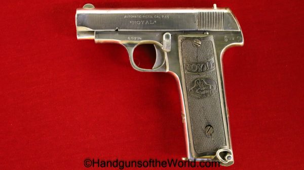 M. Zulaica & Cie, Royal, 7.65mm, 7.65, .32, .32acp, .32 acp, .32 auto, 12 Shot, Spanish, Spain, Ruby, Handgun, Pistol, C&R, Collectible, Firearm,