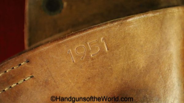 Colt, 1917, Holster, Milsco-Milwaukee, 1951, Brown, Leather, Handgun, Revolver, Hand gun, Original, Collectible, S&W, America, American, USA, US PO Dept.