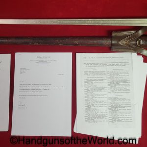 Wilkinson, Royal Engineers, Sword, with Provenance, Original, British, Britain, UK, United Kingdom, England, English, Hubert Lyle Bingay, Boer, WWI, WW1