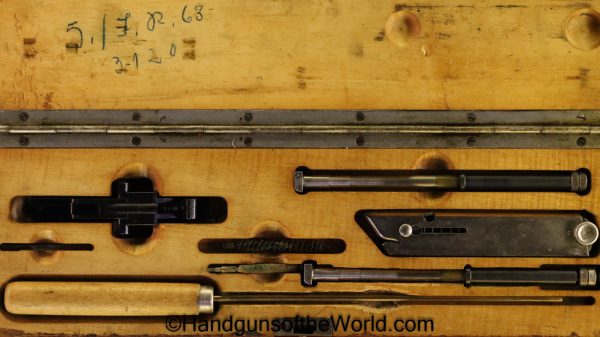 Luger, P08, P.08, P-08, P 08, Conversion Kit, .22lr, .22, Nazi, Large Size, Erma Werke, Erma, Unit Marked, 1932, Two Barrels, 2 Barrels, Handgun, Pistol, Collectible