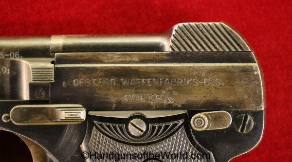 Steyr, 1909, 6.35mm, Bamberg, Police, Full Rig, City Police, Handgun, Pistol, C&R, Collectible, German, Germany, Austria, Austrian, VP, Vest Pocket, Holster