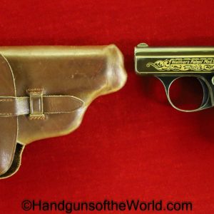 Walther, 9, Model 9, 6.35mm, Factory Engraved, Engraved, with Holster, German, Germany, Handgun, Pistol, C&R, Collectible, VP, Vest Pocket, .25, 6.35,
