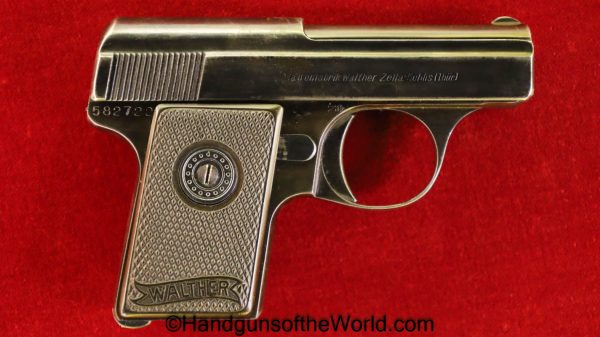 Walther, 9, Model 9, 6.35mm, Type, II, 2, .25, .25acp, .25 acp, .25 auto, 6.35, German, Germany, VP, Vest Pocket, Handgun, Pistol, C&R, Collectible, Firearm