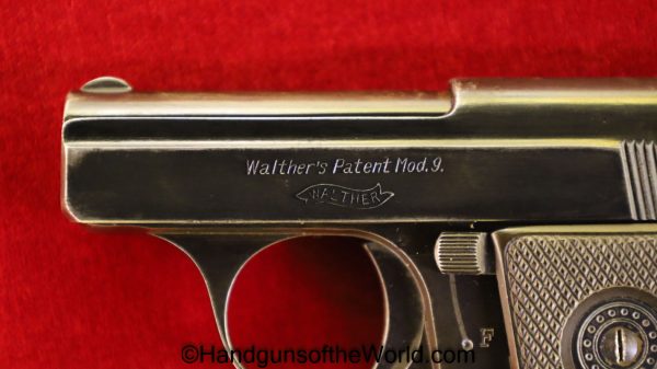 Walther, 9, Model 9, 6.35mm, Type, II, 2, .25, .25acp, .25 acp, .25 auto, 6.35, German, Germany, VP, Vest Pocket, Handgun, Pistol, C&R, Collectible, Firearm