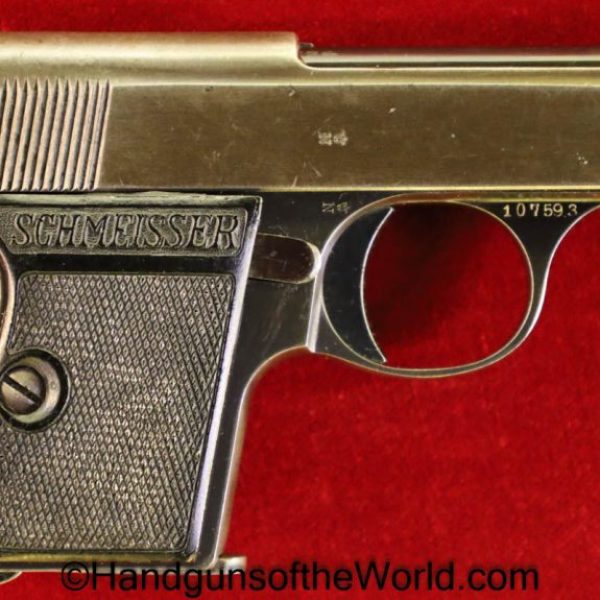 Haenel Schmeisser, Model II, 6.35mm, Vest Pocket, VP, German, Germany, Handgun, Pistol, C&R, Collectible, Haenel, Schmeisser, 6.35, .25, .25acp, .25 acp, 2